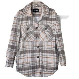Fashion Nova women oversized Plaid Fall Classic Shacket Flannel S